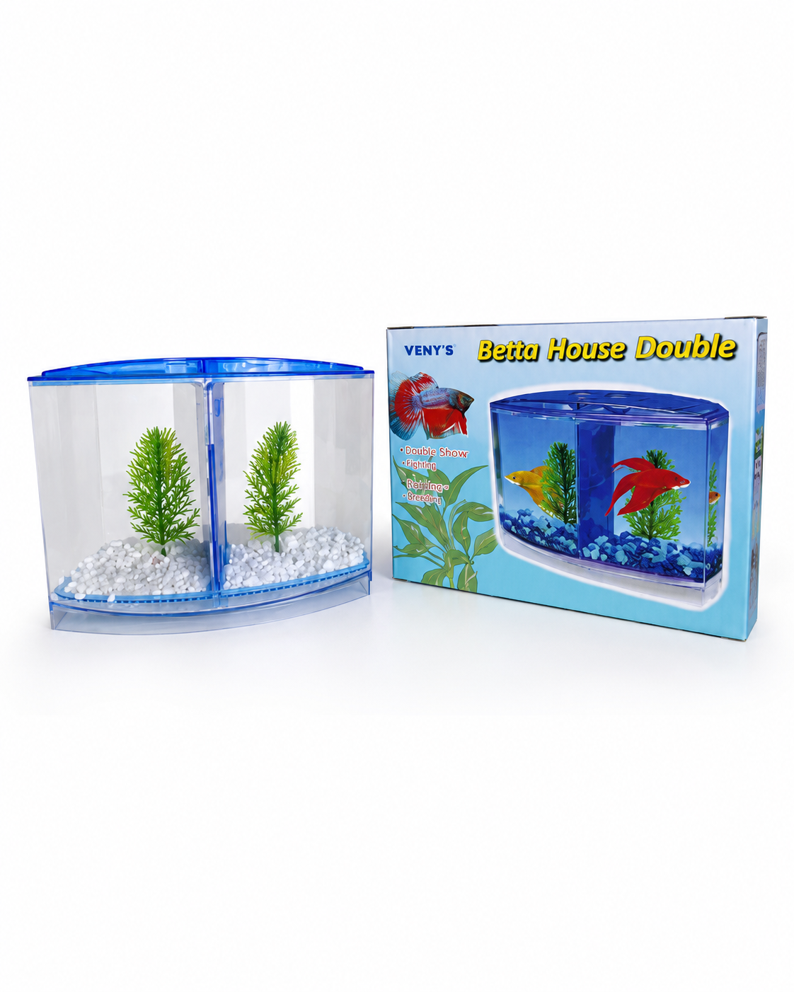 VENY'S Betta House Double Aquarium Tank
